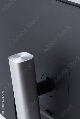monitor on a stand for a personal computer, isolated on a white background