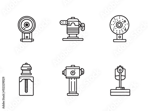 Grinder Ultra Minimalist 2D Line Art