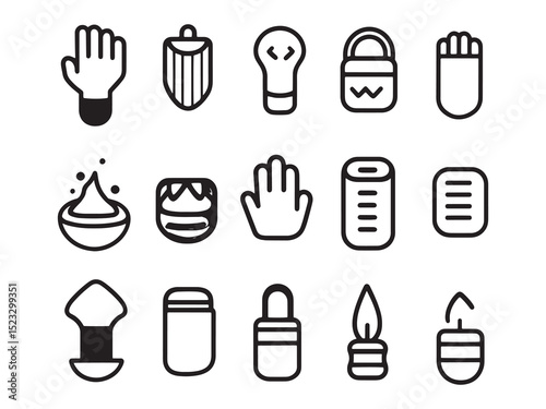Hand Warmers Ultra Minimalist 2D Line Art Variation