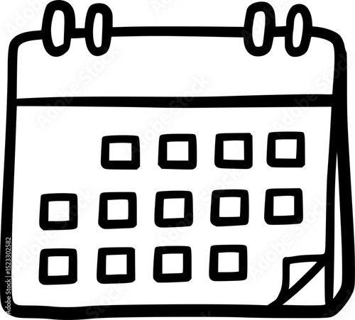 A hand drawn icon of a calendar
