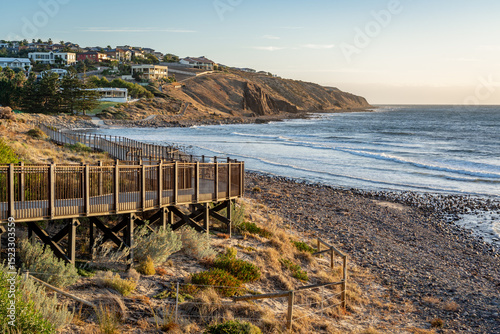 Coastal walkway, view to the south at Hallett Cove Beach