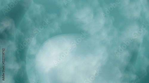Teal sky with white clouds, ideal for backgrounds, nature blogs, travel postcards, and relaxationthemed content.