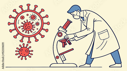 Scientist Examining Coronavirus Under Microscope (1)