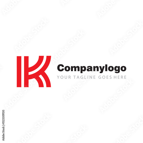 k letter logo design.eps