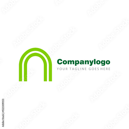 n letter logo design