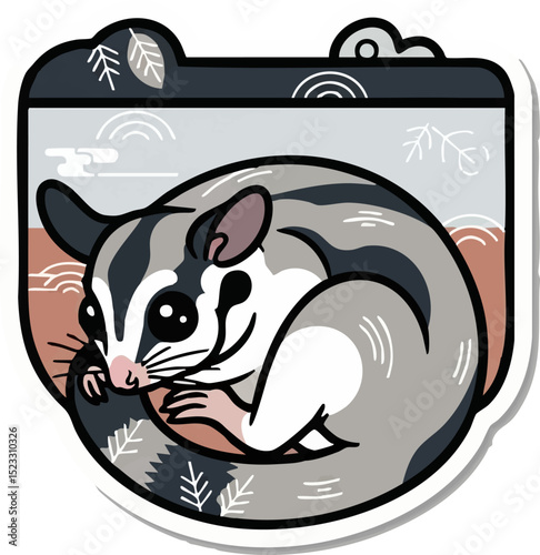 Curled Sugar Glider