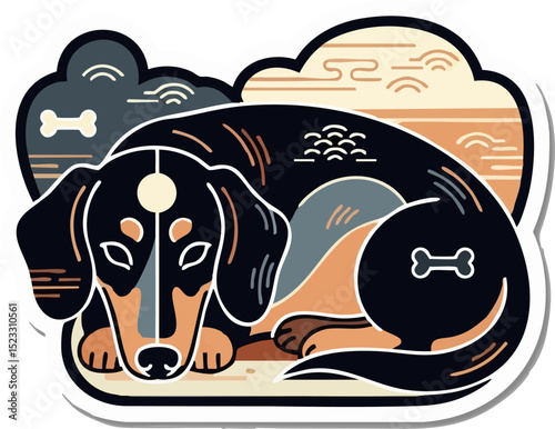 Resting Dachshund