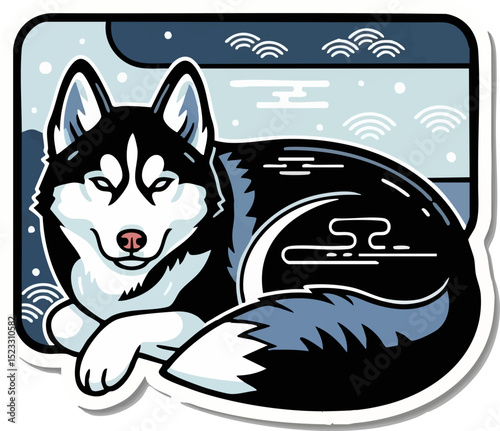 Resting Husky