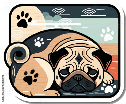 Resting Pug
