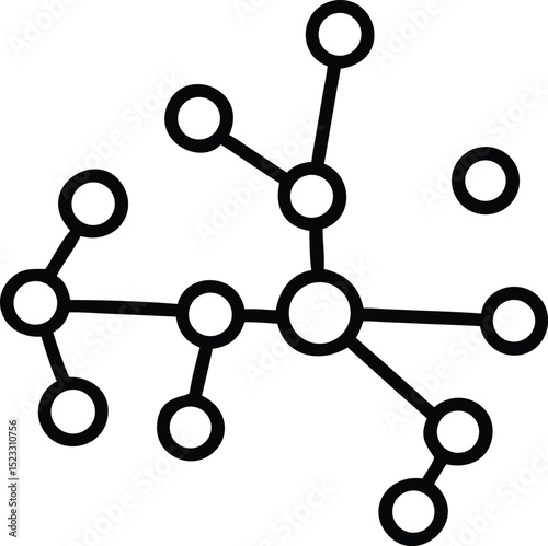 Abstract network silhouette depicting nodes and interconnected lines with transparency
