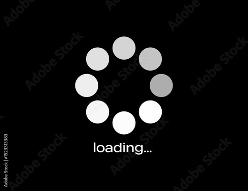 animated circle dot loading gif video icon transparent
