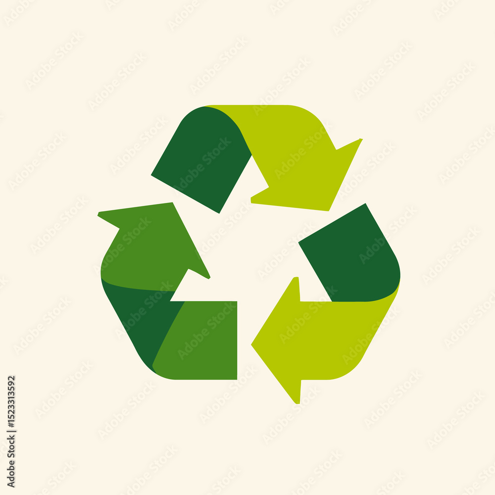 Obraz premium Green Recycle Symbol Vector