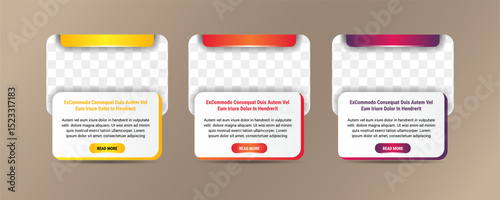 modern infographic text box template,  vertical layout infographics banner. element banner with photo space and description product. 