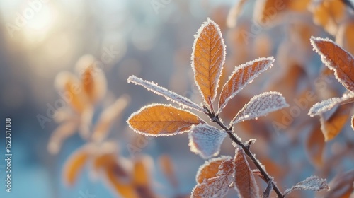 Frosty Autumn Leaves