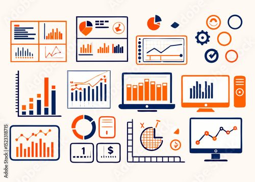 set of business icons