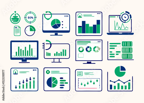 set of business icons