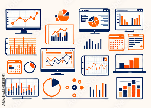 set of business icons