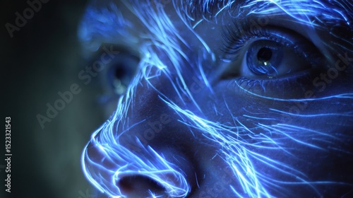 Abstract face illumination