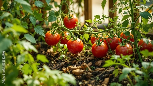 Vintage Tomato Patch -  Rustic Garden Layout