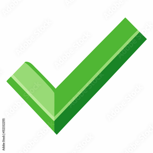 3D Green Checkmark Icon vibrant green checkmark icon with effect The design simple and clear conveying approval completion checkmark check mark tick icon green dimensional