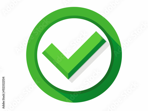 Green Checkmark Icon in Circle vibrant green checkmark icon enclosed within circular frame The design has effect with subtle shadows checkmark check icon green circle