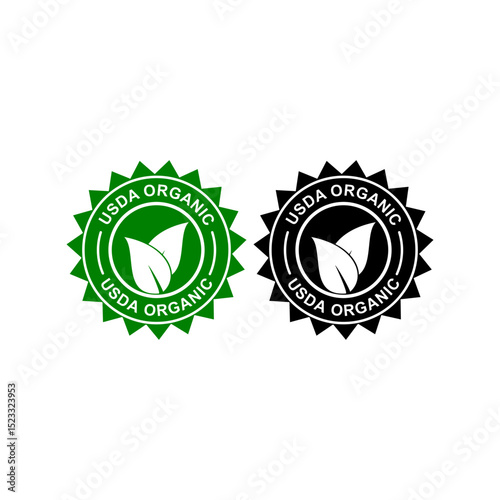 USDA ORGANIC logo template illustration