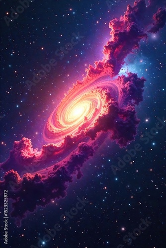 Vast, swirling nebula in deep space, cosmic dust and gas forming intricate patterns, a celestial masterpiece reflecting the immensity of the universe , universe, astrophysics