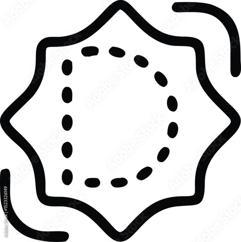 Minimalist defi outline icon in black representing decentralized finance concept