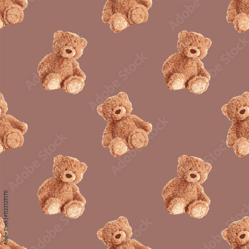 Seamless Teddy Bears Pattern 15 June 2025