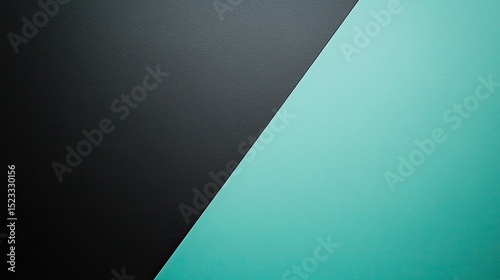 Teal and Black Diagonal Split Background.