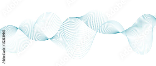 Abstract wave lines in color gradient on minimalist background. Futuristic and dynamic look, perfect for tech, digital, and modern design projects.