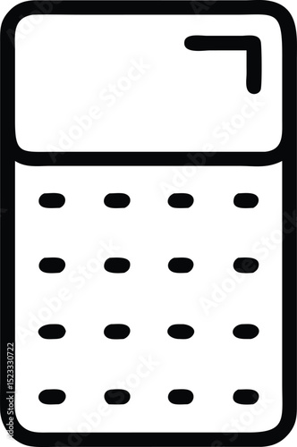 Silhouette design of a calculator budget outline showing financial calculations