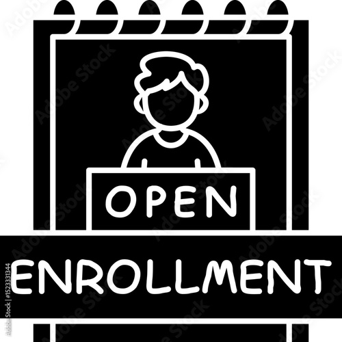 Open Enrollment Vector Icon