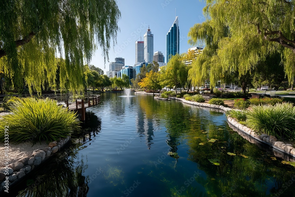 Fototapeta premium Urban Park Serenity