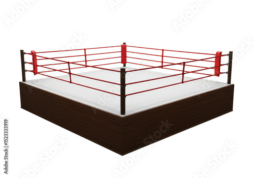 3d Rendering of Isometric Boxing Ring Arena for Fight Competition Png
