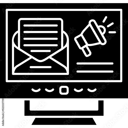 Online Email Marketing Vector Icon