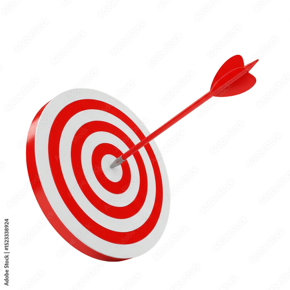3d Render Target with Arrow Isolated with Transparent Background 3d Render Target with Arrow Isolated with Transparent Background