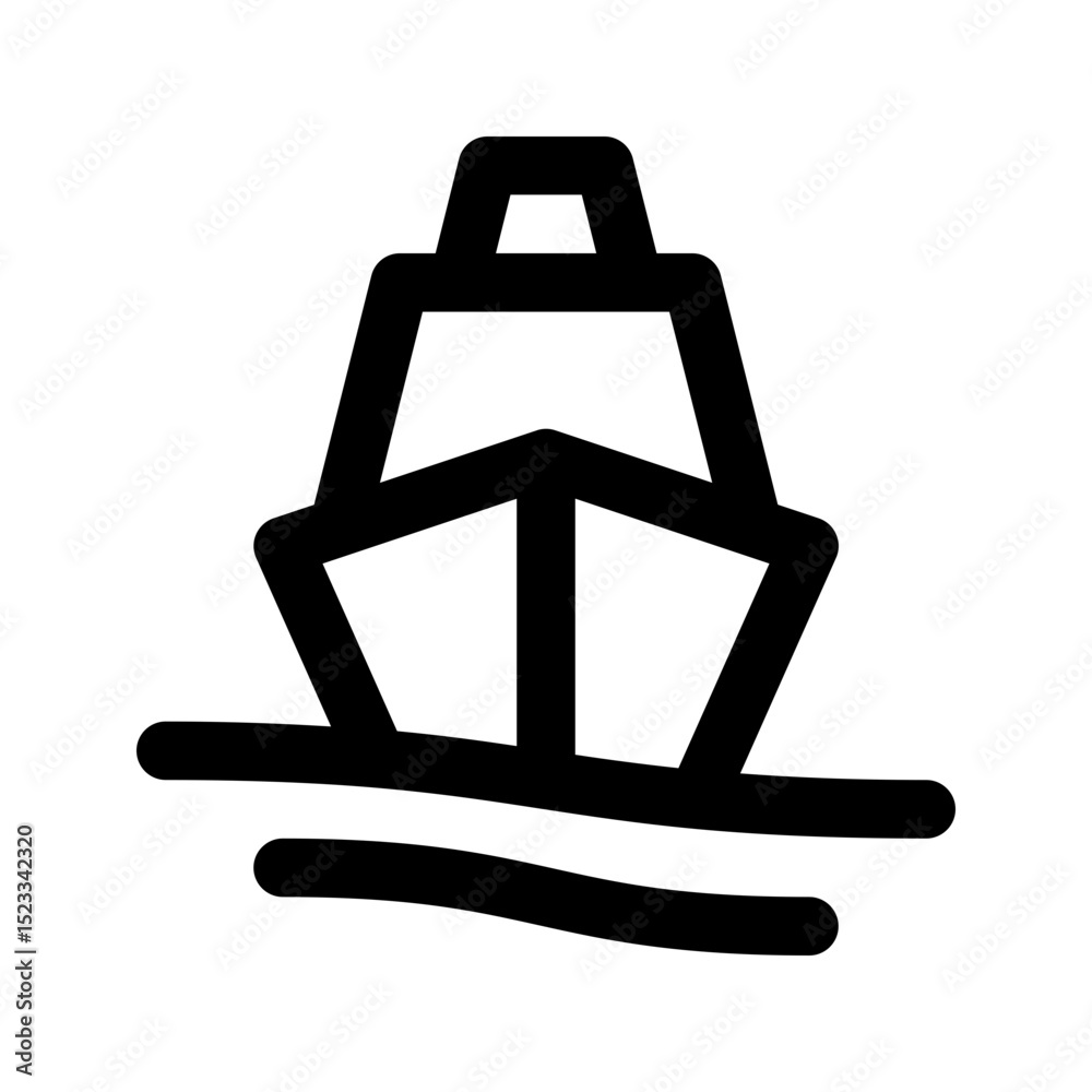 Transportation Icon Cargo Ship. Ideal for sea freight, logistics, or global trade. Transportation Icon Cargo Ship. Ideal for sea freight, logistics, or global trade.