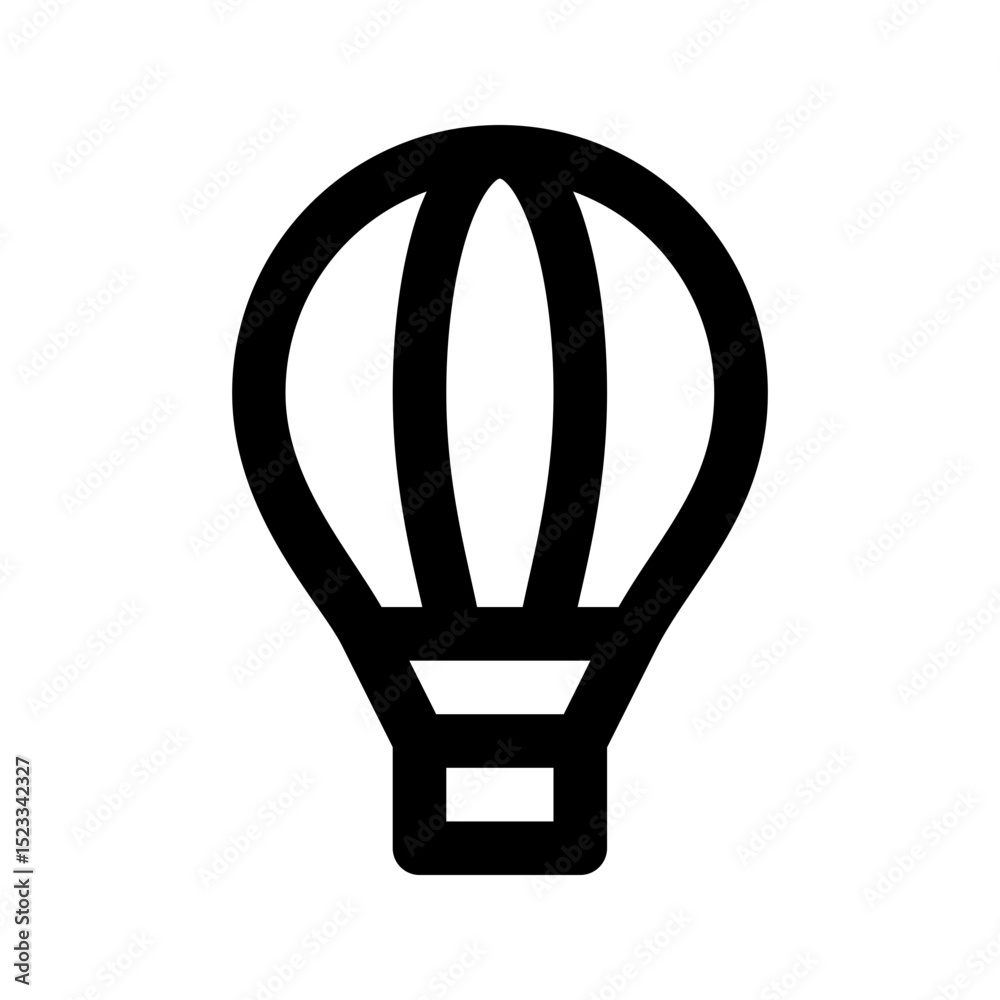 Obraz premium Transportation Icon Hot Air Balloon. Perfect for leisure, adventure, or scenic travel.