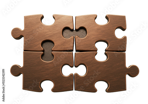 3D Illustration of Four Bro...