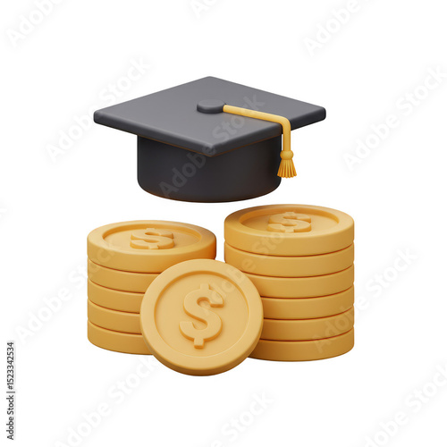 3D Illustration of Graduati...