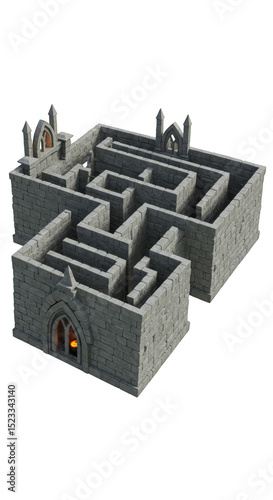 3D Illustration of Stone Ma...