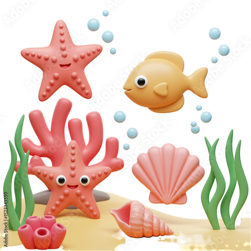 3D Illustration Underwater ...
