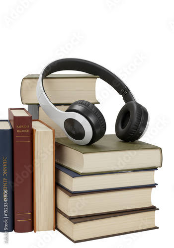 3D Pile of Old Books With M...