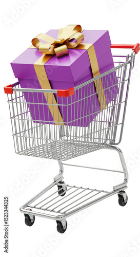 3D Render Gift in Shopping ...