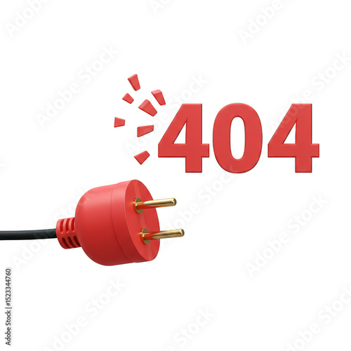 3d Render of 404 Error Sign...