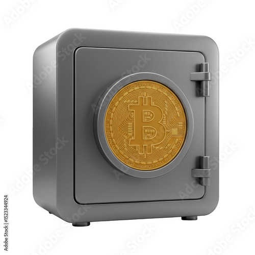 3D Render of Bitcoin Securi...