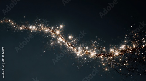 Abstract glowing light trail against a dark background cosmic visuals