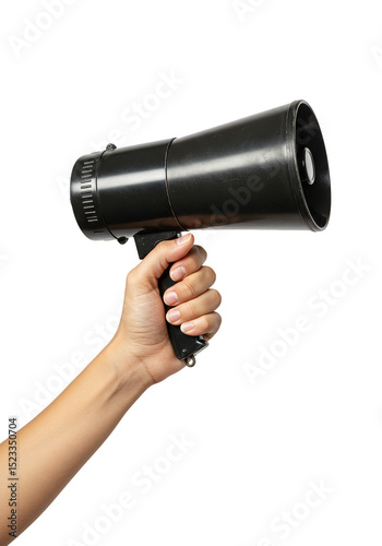Black Megaphone Holding In ...
