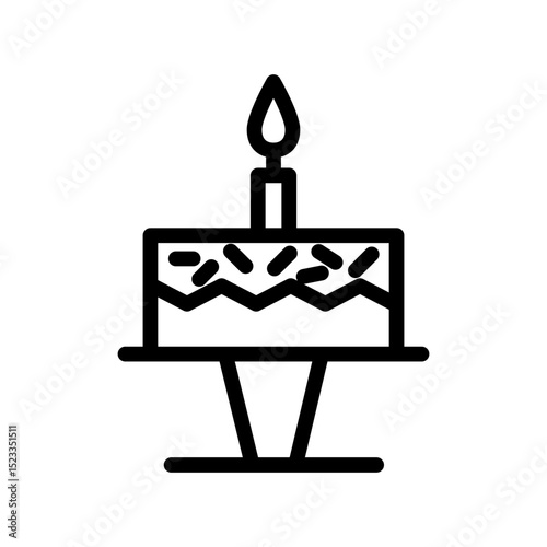 Birthday cake icon design template SVG